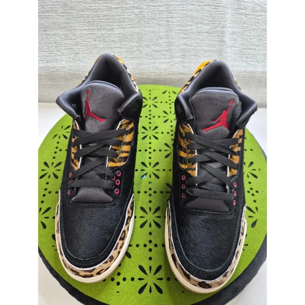 Air Jordan 3 Retro SE CK4344-002 Mens 8.5 Shoes Black Animal Instinct Sneakers